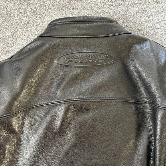 Women’s Harley Davidson Black Leather FXRG Heavy Layer Jacket Med #98520-05VW - Picture 9 of 16